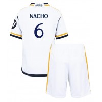 Camisa de Futebol Real Madrid Nacho Fernandez #6 Equipamento Principal Infantil 2023-24 Manga Curta (+ Calças curtas)
